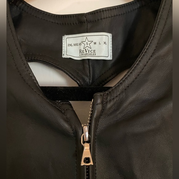 Revice Hollywood Heartthrob Sleeveless Viral Faux-Leather Jumpsuit - Picture 4 of 12